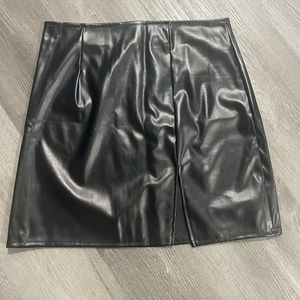 Black Leather Skirt